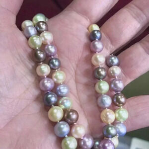 Colorful Cultured Freshwater Pearls, Pearl Necklace